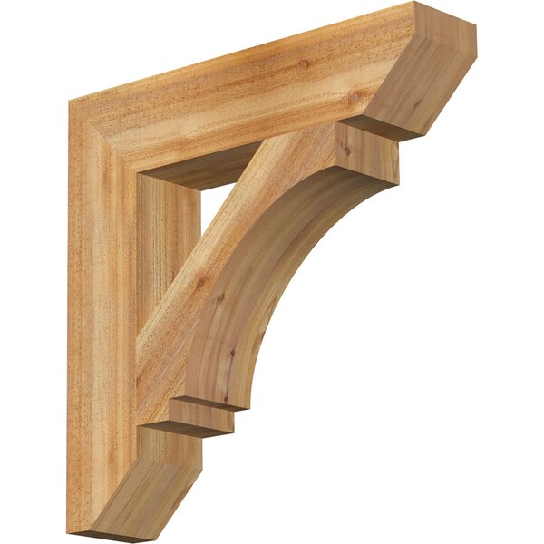 Ekena Millwork Imperial Slat Rough Sawn Bracket, Western Red Cedar, 6"W x 28"D x 28"H BKT06X28X28IMP06RWR - main